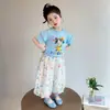 Conjunto de Verano para Niñas 2026 Nuevo Elegante y a la Moda Ropa de Verano Infantil para Bebés Niñas, Estilo Delgado de Manga Corta de Verano Súper Lindo