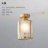 Nueva luz de balcón de estilo chino totalmente de cobre, luz para pasillo y recibidor, lámpara de techo pequeña minimalista nórdica para dormitorio, luz para pasillo de entrada