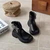 Botines Cortos Estilo Británico para Niñas 2026 Invierno Nuevos Botines para Niños de Moda Versátiles para Bebé Niña Calidez con Felpa Botas Martin