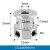 Impressora 3D Roda Síncrona 2GT Largura 6/10 Dentes 16/20 Polia de Transmissão Roda de Acionamento para Motor de Passo