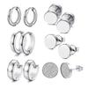 Moda Nuevo Amazon Mancuerna Esmerilada Set de Aretes Personalizados Aretes de Acero Titanio Suministro de Joyería Ebay Wish