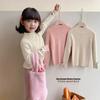 Ropa de Punto para Niñas Otoño e Invierno 2025 Suave Ropa de Punto Interior de Invierno para Niños Top Interior Elástico de Moda para Niñas