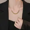 Collar de Cuentas Doradas para Mujer Diseño de Alta Gama Nicho No se Desvanece 2025 Nueva Cadena para Clavícula Accesorios Estilo Ins