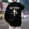 Suéter Estilo Americano Masculino Primavera e Outono 2024 Novas Roupas Gola Redonda Manga Longa Camisa Básica Pulôver Casaco Solto Sem Capuz Tendência