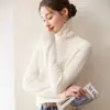 ¡Simple y de Alta Gama! Estilo Otoño/Invierno Suéter Elegante de Cachemira para Mujer Versátil de Cuello Alto Holgado Suéter de Cachemira para Mujer