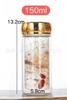 Botella nido de golondrina de vidrio de borosilicato de doble capa estable, guiso instantáneo fresco de tremella con miel, resistente al calor, engrosada, sellada, sub-botella