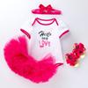 Falda tutú de malla de algodón para niña, falda tutú de manga corta, falda blanca, negra, rosa y roja, conjunto de falda tutú para niña