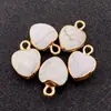 Colgante facetado de piedra natural turquesa azul forma de corazón 10x13 mm colgante de lapislázuli de un solo agujero accesorios para joyería DIY