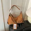 Bolsa de Ombro Retro de Nicho da Moda 2025 Outono Nova Bolsa de Ombro Grande Capacidade para o Dia a Dia Bolsa Tote Casual Simples