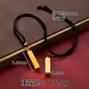Nuevo Estilo Brillante Hielo Triturado Tridimensional Ladrillo de Imitación Oro Colgante para Mujeres Oro de Arena Vietnamita Barra Cuadrada Sólida de Imitación Oro Collar Joyería