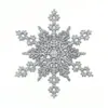 Decorações de Natal 10cm Flocos de Neve, Flocos de Neve Plastificados com Pó, Enfeites de Flocos de Neve Vazados para Árvore de Natal