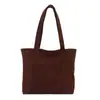Bolsa de Lona Grande Capacidad, Bolso de Mano Portátil, Bolso de Hombro Estilo Literario Estudiante, Bolso de Lona Blanco para Mujer, Ligero