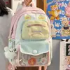 Novas Mochilas Escolares Tendência de Nicho para Alunos do Ensino Fundamental II, Mochilas de Desenho Animado Estilosas e Fofas para Meninas com Alto Apelo Estético