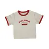 Camiseta Gráfica Bordada Slim Fit Curta Transfronteiriça Europeia e Americana Y2K Feminina de Verão Top Sexy na Altura do Umbigo Roupa de Rua