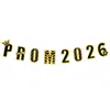 Decoração de Festa Temporada de Formatura 2026 Adereços Decorações Penduradas Espirais Preto e Dourado Arranjo de Cerimônia Faixas Temporada de Formatura