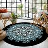 Alfombra Étnica Transfronteriza Redonda Mandala Alfombrilla para Cesta Colgante de Casa Mecedora Mesa de Café de Sala de Estar