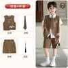 Ropa Formal Infantil Estilo Chino, Conjunto de Chaleco Bordado Estilo Nacional, Atuendo para Fotografía de Padrino de Boda Infantil, Atuendo para Anfitrión de Evento del 1 de Junio