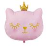 Novo Rosa Preto Coroa Gato Filme de Alumínio Balão Em Forma de Gato Cabeça de Gato Balão Festa de Aniversário Layout de Festa