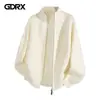 Cardigan de Punto Color Sólido con Cuello Alto Estilo Perezoso para Hombre, Holgado, Casual, Engrosado, Cuello Alto, Cremallera, Suéter, Tops de Pareja, Chaqueta