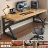 Mesa de Computador de Madeira Maciça, Mesa de Escritório para Desktop, Mesa Longa, Mesa Simples, Mesa para Estudante, Quarto de Casa, Mesa para Jogos, Bancada