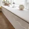 Almofada de bay window em chenille, tapete para peitoril de janela, adequado para todas as estações, novo modelo 2026, antiderrapante, capa fixa para bay window de quarto, almofada macia