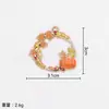 Colgante de Acción de Gracias Aleación Material Goteo de Aceite Hoja de Arce Pavo Calabaza Champiñón Colgante Pequeño Pulsera Accesorios de Joyería DIY