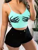 Desejo Aliexpress Roupas Europeias e Americanas Estampa de Garra de Diabo Tomara-que-caia Alça Fina Justo Mostrando o Umbigo Colete