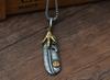 Goro's Takahashi Goro Feather Pingente de Aço Titânio Moda Retro Eagle Claw Feather Colar de Casal de Aço Inoxidável