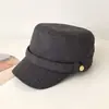 Sombrero plano de estilo británico retro para equitación para mujer, otoño/invierno, adelgazante, octagonal, versátil estilo japonés, artístico, gorra de béisbol casual