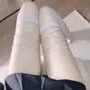 Lencería Sexy Medias Transparentes Ultra-Delgadas Hasta la Rodilla Nuevas para Chica Hot con Cordones Negras Altas Estilo Celebridad de Internet