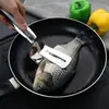 Pinza para bistec frito estilo alemán pinza para alimentos acero inoxidable 304 Pinza para pescado frito a la parrilla pinza para pizza pan pinza para barbacoa de alimentos