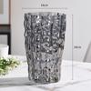 Jarrón decorativo para sala de estar, arreglo floral de vidrio transparente, luz glaciar, lujo, de alta calidad, nutritivo con agua, ins, gran diámetro, flores de celebridades de Internet