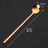Acero Inoxidable 304 Cuchara Pequeña Cuchara para Café Dorada Cuchara Redonda Pequeña Cuchara para Revolver Miel Postre Taza Vidrio