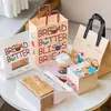Empaque para Hornear Bolsa Aislante de Papel de Aluminio Sellado por Ocho Lados Ventana Bolsa para Pan Tostado Bolsa para Empaque de Postres Impresión Comercial de Logo