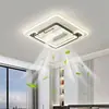 Lámpara de ventilador sin aspas personalizada al por mayor, araña inteligente silenciosa de espectro completo, paquete para toda la casa, luz de techo inteligente controlada por voz