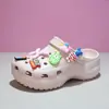 Crocs de Capitán América con Suela Gruesa para Mujer, Verano, Exteriores, Antideslizantes, Suela Gruesa, que Aumentan la Altura, Punta Cerrada, Tacón Alto, Zapatos de Playa