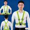 Ropa reflectante para correr y andar en bicicleta de noche, chaleco reflectante elástico, chaleco de seguridad ajustable para transporte por aplicación