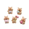 Oso de color marrón brillante de dibujos animados, accesorios de resina, material para joyería DIY, tocado, pasador, funda para teléfono móvil, pegatina para vaso de agua, material para joyería, venta al por mayor