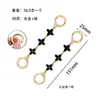 Bolsa de Mahjong Cadena de Extensión Metálica Bolsa de Modificación para Axila con Cadena Luna Camelia Trébol de Cuatro Hojas Correa de Hombro de Extensión Accesorios