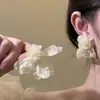 Pendientes de Flor con Borlas Estilo Vacaciones en la Playa para Mujer, Pendientes de Perlas Estilo Hada, Nuevo Modelo 2026, Pendientes de Alta Gama