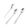 Cuchara de Acero Inoxidable, Cuchara de Postre, Cucharilla Pequeña para Café, Cucharilla de Té, Cuchara para Condimentos, Cuchara para Revolver, Vajilla Infantil, Diseño Sencillo