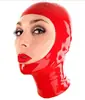 Capucha Sexy de Látex, Máscara de Látex con Cremallera, Capucha de Máscara Facial Grande con Aberturas para Role-Playing, Performance de Baile