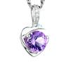 Collar de puesto con forma de corazón de amor para mujer, productos genuinos de Corea del Sur, moda simple, colgante de amatista de imitación chapado, accesorios