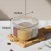 Caja de Condimentos Cocina Hogar Botella Tarro de Condimentos Compartimento Cuádruple Gran Capacidad Tarro de Sal y Condimentos Caja de Almacenamiento Integrado Multi-compartimento Tarro de Sal