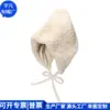 Sombrero Lei Feng de Peluche con Cordones Estilo Coreano, Sombrero Cálido de Terciopelo de Cordero, Sombrero Frío Baotou Engrosado con Protección para los Oídos, Fábrica Personalizada