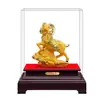 Coleta de Riqueza e Bênção da Fortuna Ovelha Ornamento Veludo Areia Artesanato Dourado Suporta Personalização de LOGO Embalagem em Caixa de Presente Reunião Anual da Empresa Presentes para Clientes