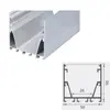 Canal de Luz Linear LED 50 de Largura 50 de Altura Iluminação de Escritório Perfil de Alumínio Luz Linear Canal de Alumínio Tira de Luz Montado na Superfície Embutido