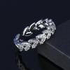Japonês e coreano simulação anel de diamante anel simples moda todos os jogos ritual sentido simples linha reta anel de trigo anel de diamante anel de cauda mulheres