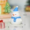 Caja de regalo nueva de Navidad Accesorios de bola de cristal de nieve de micropaísaje navideño Adornos de resina de muñeco de nieve con cono de huevo de cerdo navideño