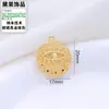 Colgante de moneda de constelación ojo de diablo chapado en oro de 14k de cobre puro de alta gama material para manualidades pendientes colgante de collar